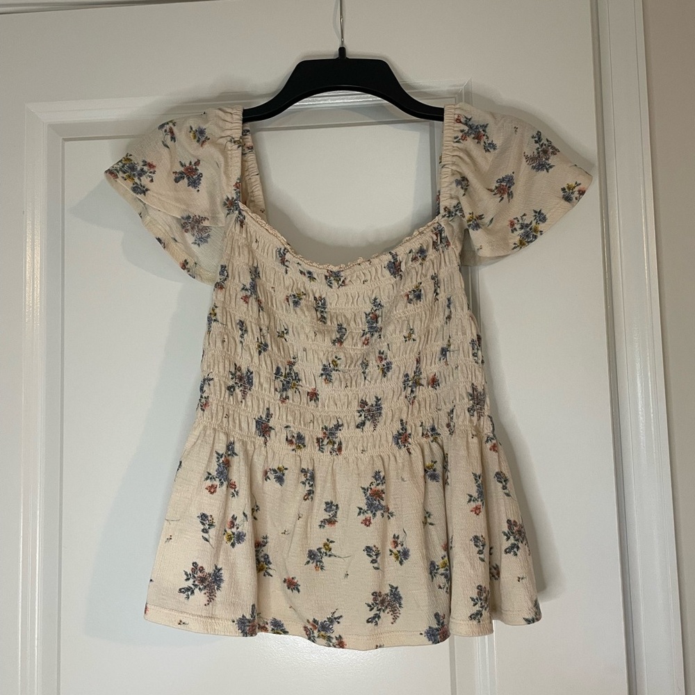 Floral Cream Women's Top